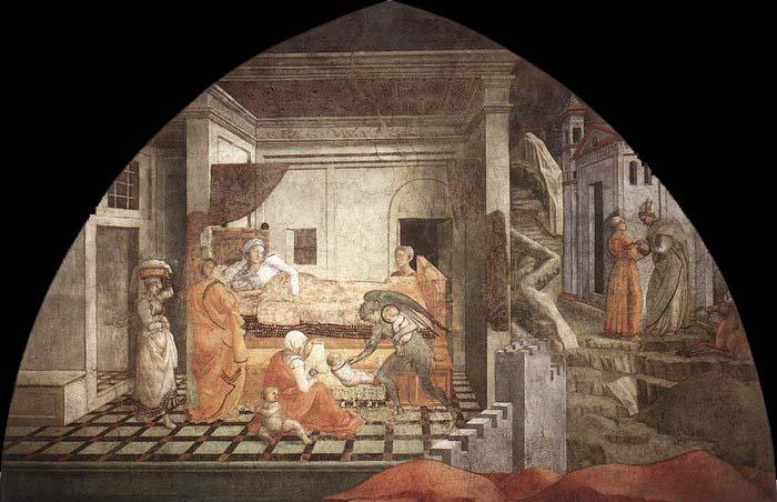 Filippino Lippi St Stephen is Born and Replaced by Another Child Germany oil painting art